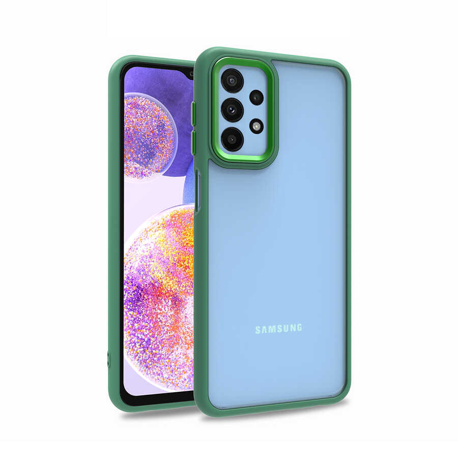 Galaxy A23 Kılıf Zore Flora Kapak Yeşil