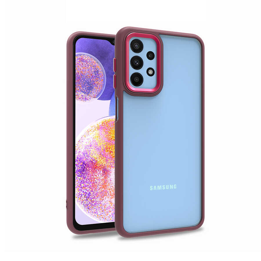 Galaxy A23 Kılıf Zore Flora Kapak Kırmızı