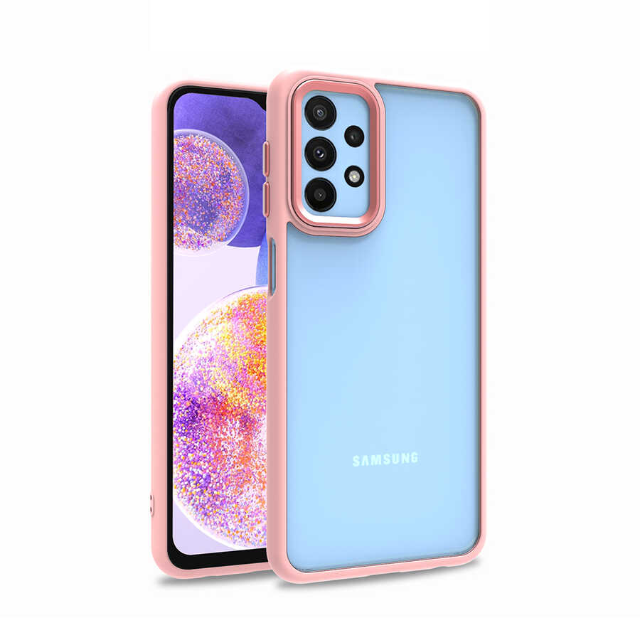 Galaxy A23 Kılıf Zore Flora Kapak Rose Gold