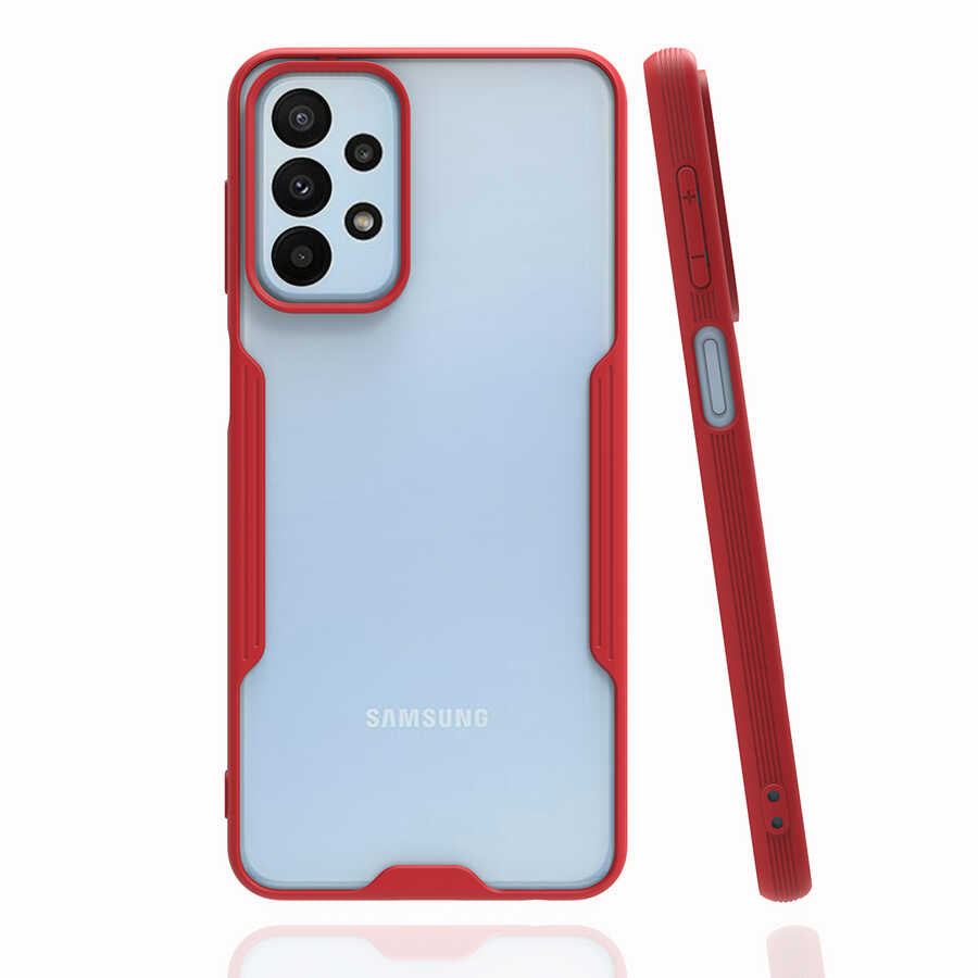 Galaxy A23 Kılıf Zore Parfe Kapak Kırmızı
