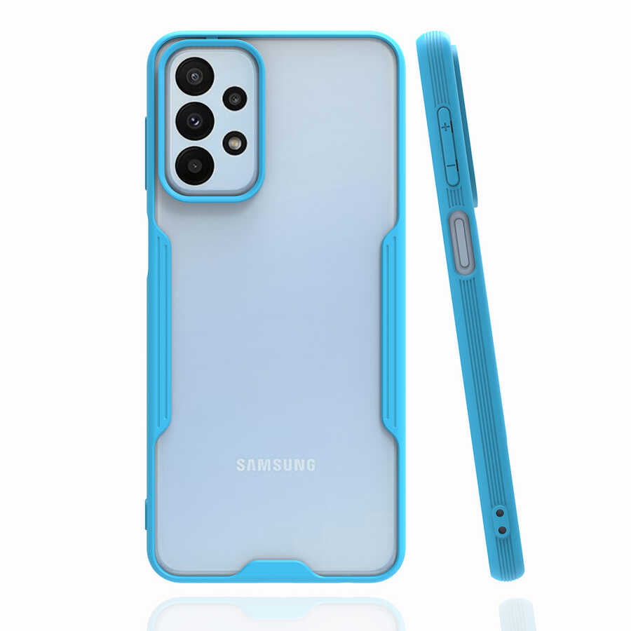 Galaxy A23 Kılıf Zore Parfe Kapak Mavi