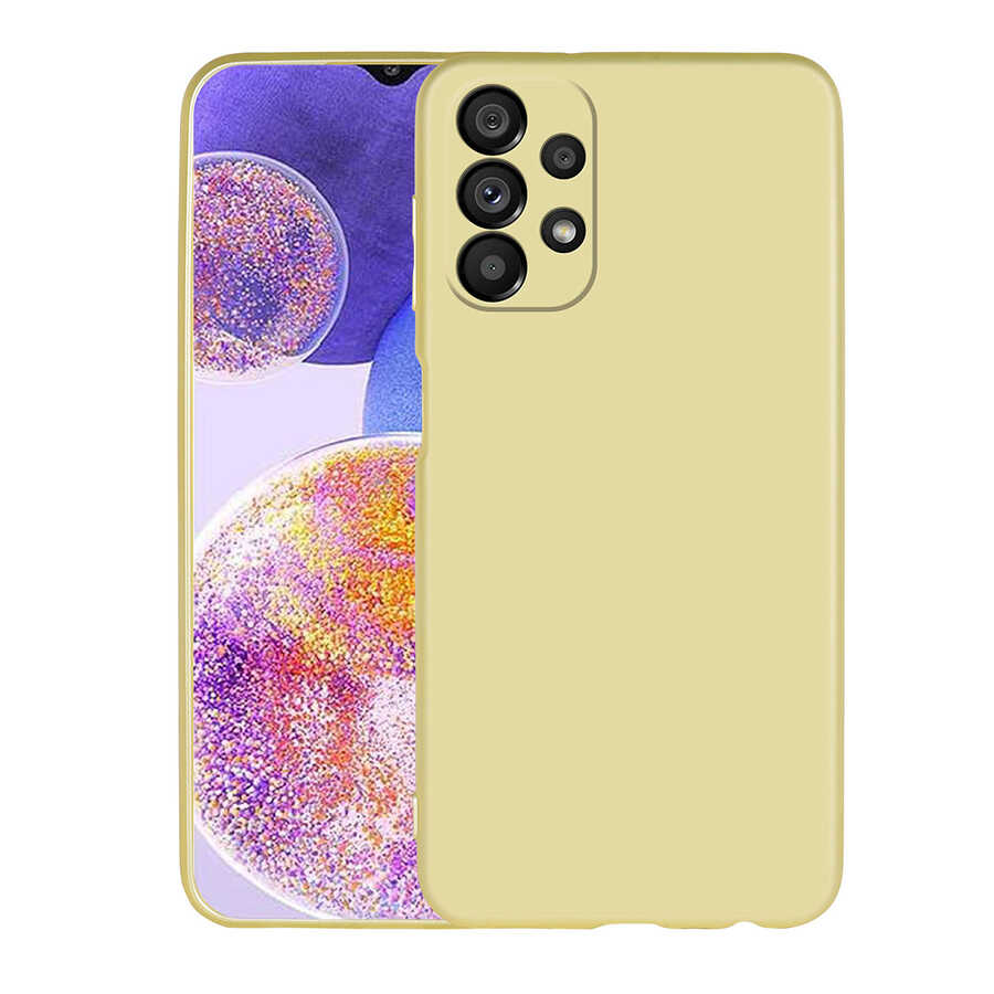 Galaxy A23 Kılıf Zore Premier Silikon Kapak Gold