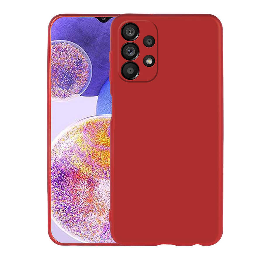 Galaxy A23 Kılıf Zore Premier Silikon Kapak Kırmızı