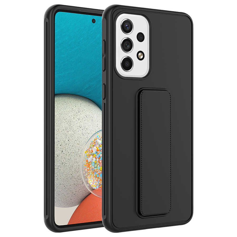 Galaxy A23 Kılıf Zore Qstand Kapak Pembe
