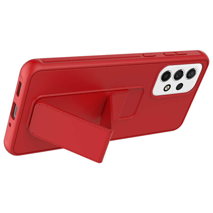 Galaxy A23 Kılıf Zore Qstand Kapak Pembe