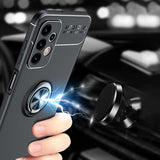 Galaxy A23 Kılıf Zore Ravel Silikon Kapak Siyah-Mavi