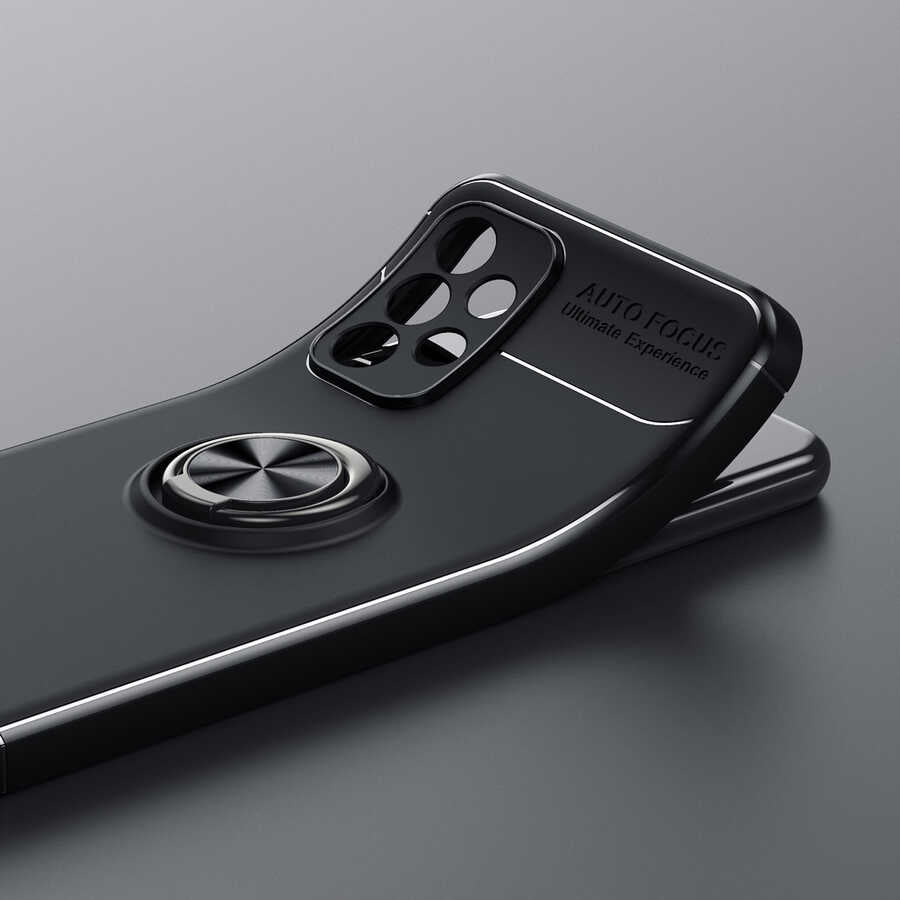 Galaxy A23 Kılıf Zore Ravel Silikon Kapak Siyah-Mavi