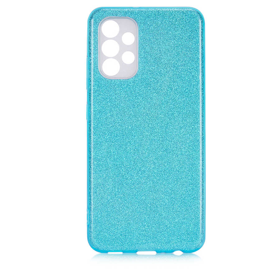 Galaxy A23 Kılıf Zore Shining Silikon Mavi
