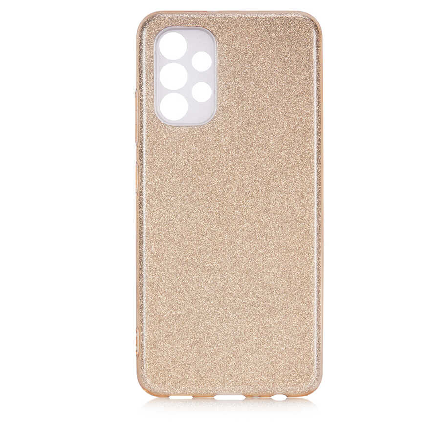 Galaxy A23 Kılıf Zore Shining Silikon Gold