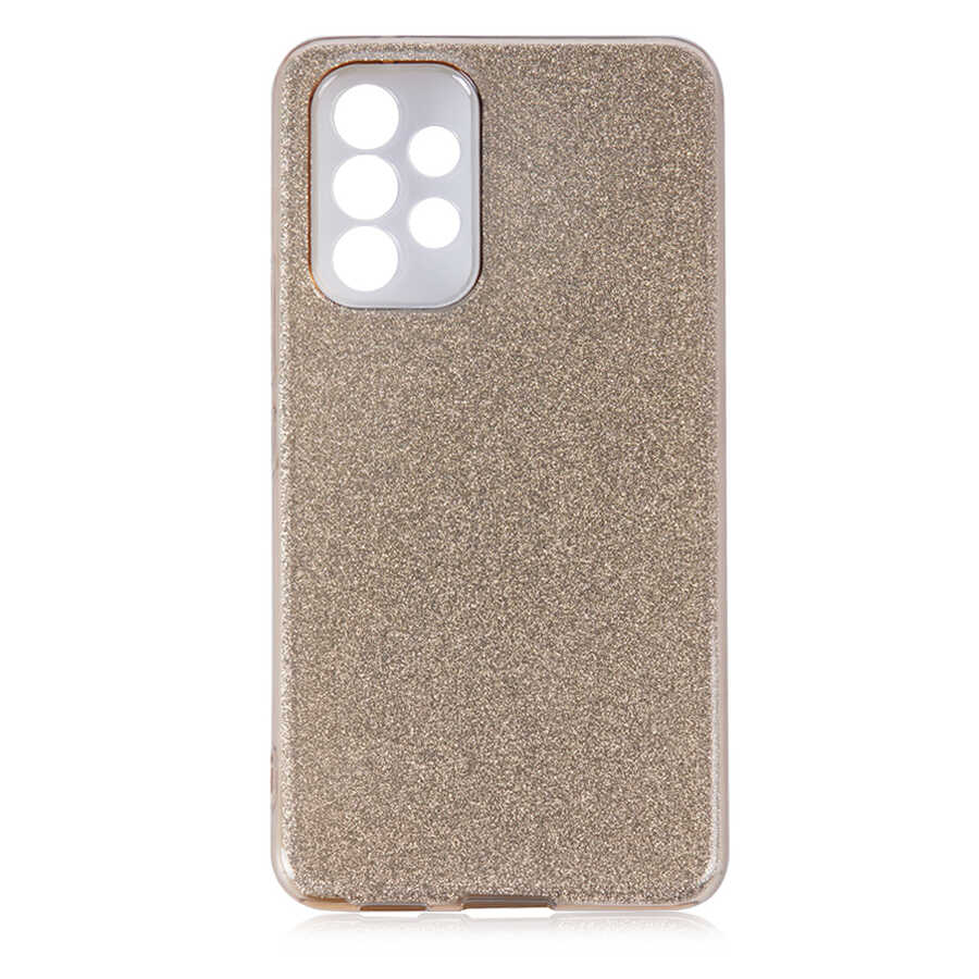 Galaxy A23 Kılıf Zore Shining Silikon Gold