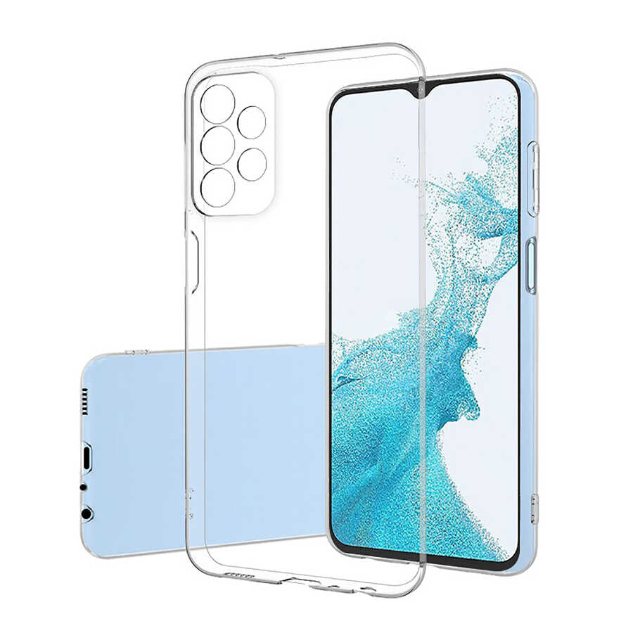 Galaxy A23 Kılıf Zore Süper Silikon Kapak Renksiz