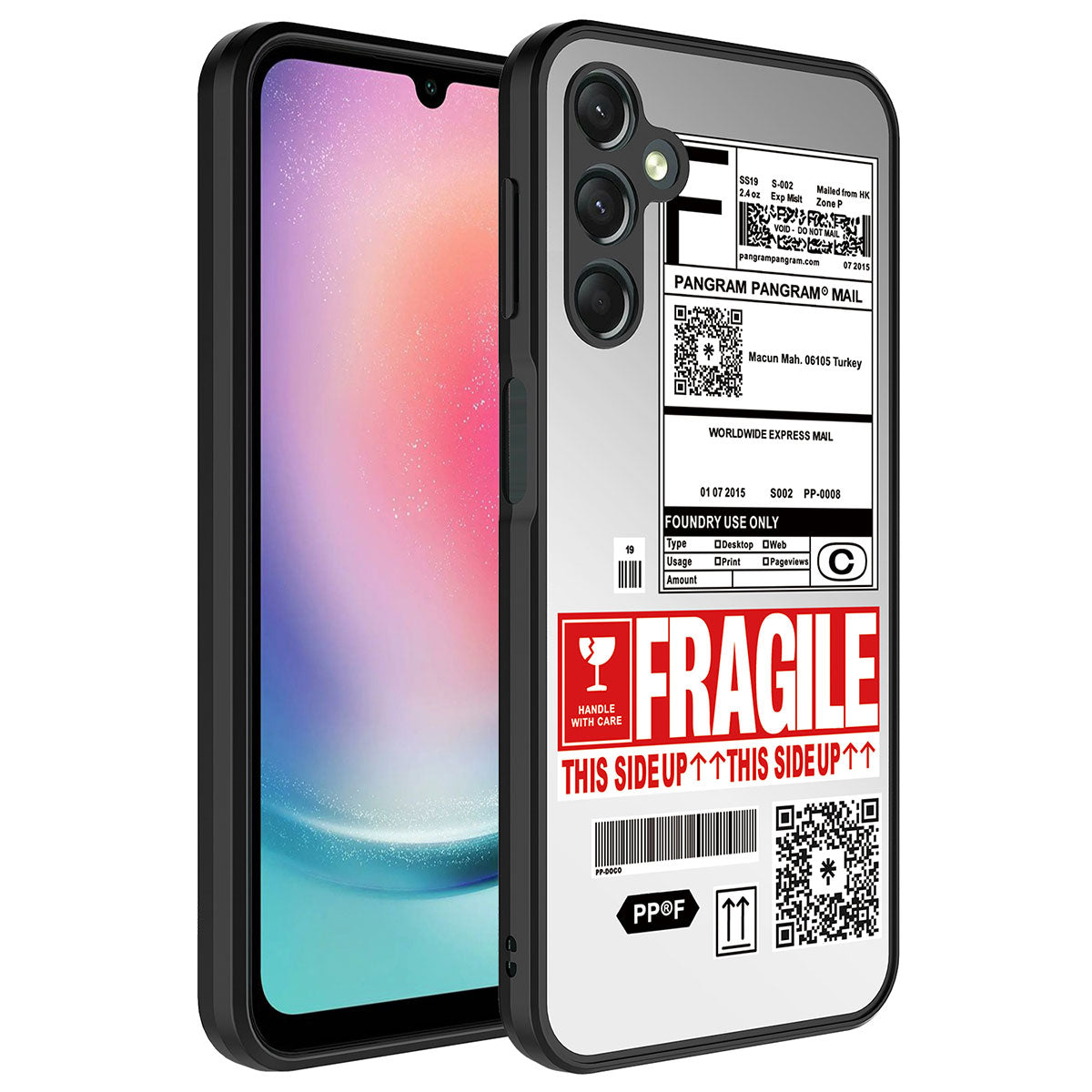 Galaxy A24 Kılıf Aynalı Desenli Kamera Korumalı Parlak Zore Mirror Kapak Yazı