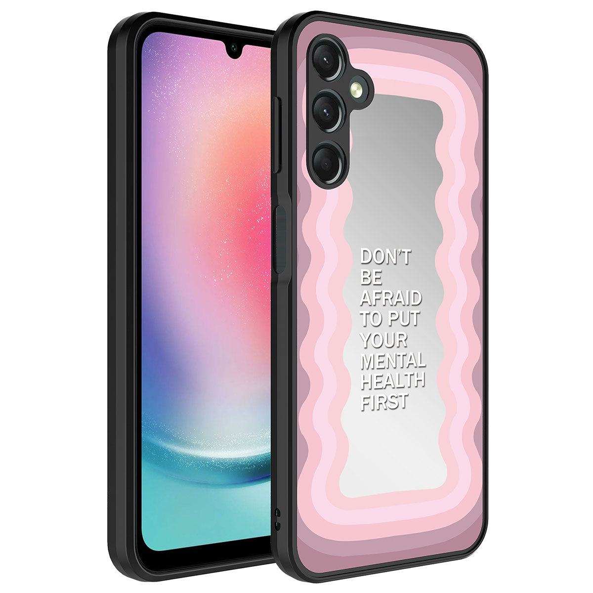 Galaxy A24 Kılıf Aynalı Desenli Kamera Korumalı Parlak Zore Mirror Kapak Ayna