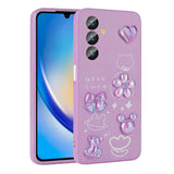 Galaxy A24 Kılıf Kabartma Figürlü Parlak Zore Toys Silikon Kapak Pembe