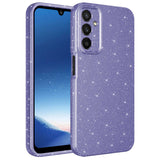 Galaxy A24 Kılıf Kamera Korumalı Simli Lüks Zore Koton Kapak Mor