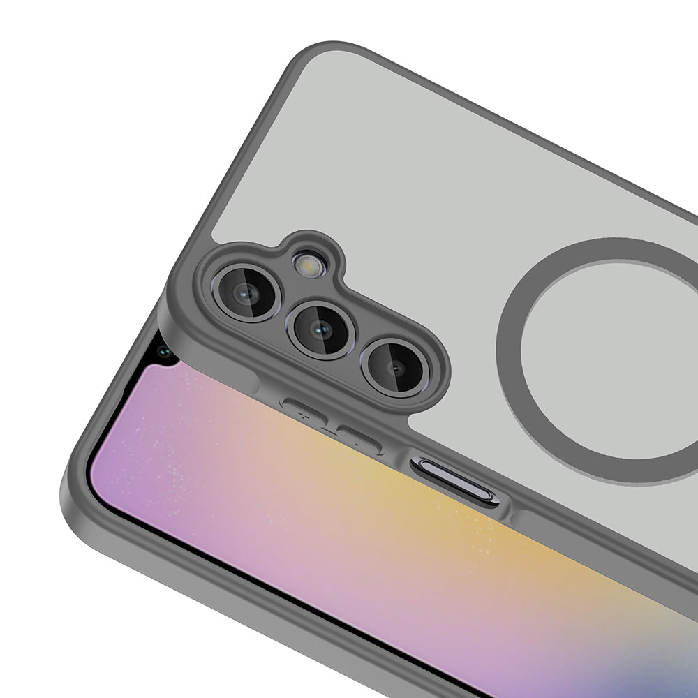 Galaxy A24 Kılıf M-safe Şarj Özellikli Zore Babet Kapak Gri