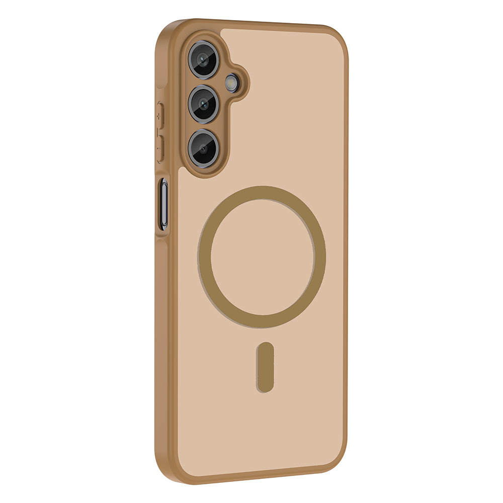 Galaxy A24 Kılıf M-safe Şarj Özellikli Zore Babet Kapak Kahverengi
