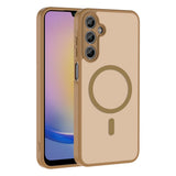 Galaxy A24 Kılıf M-safe Şarj Özellikli Zore Babet Kapak Kahverengi