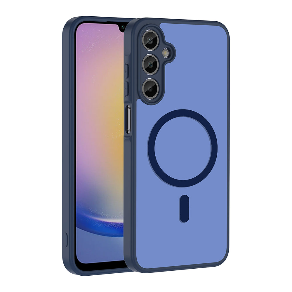Galaxy A24 Kılıf M-safe Şarj Özellikli Zore Babet Kapak Lacivert