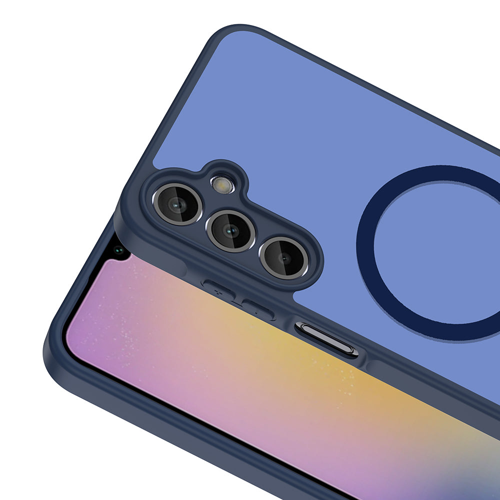 Galaxy A24 Kılıf M-safe Şarj Özellikli Zore Babet Kapak Lacivert