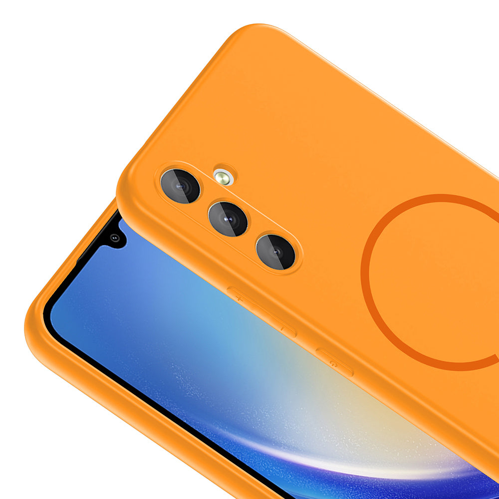 Galaxy A24 Kılıf M-safe Şarj Özellikli Zore Meta Kapak Rose Pembe