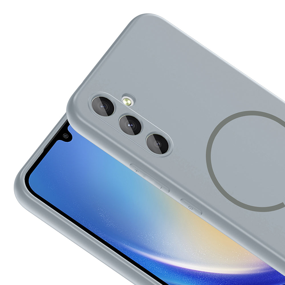 Galaxy A24 Kılıf M-safe Şarj Özellikli Zore Meta Kapak Kahverengi