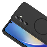 Galaxy A24 Kılıf M-safe Şarj Özellikli Zore Meta Kapak Mürdüm