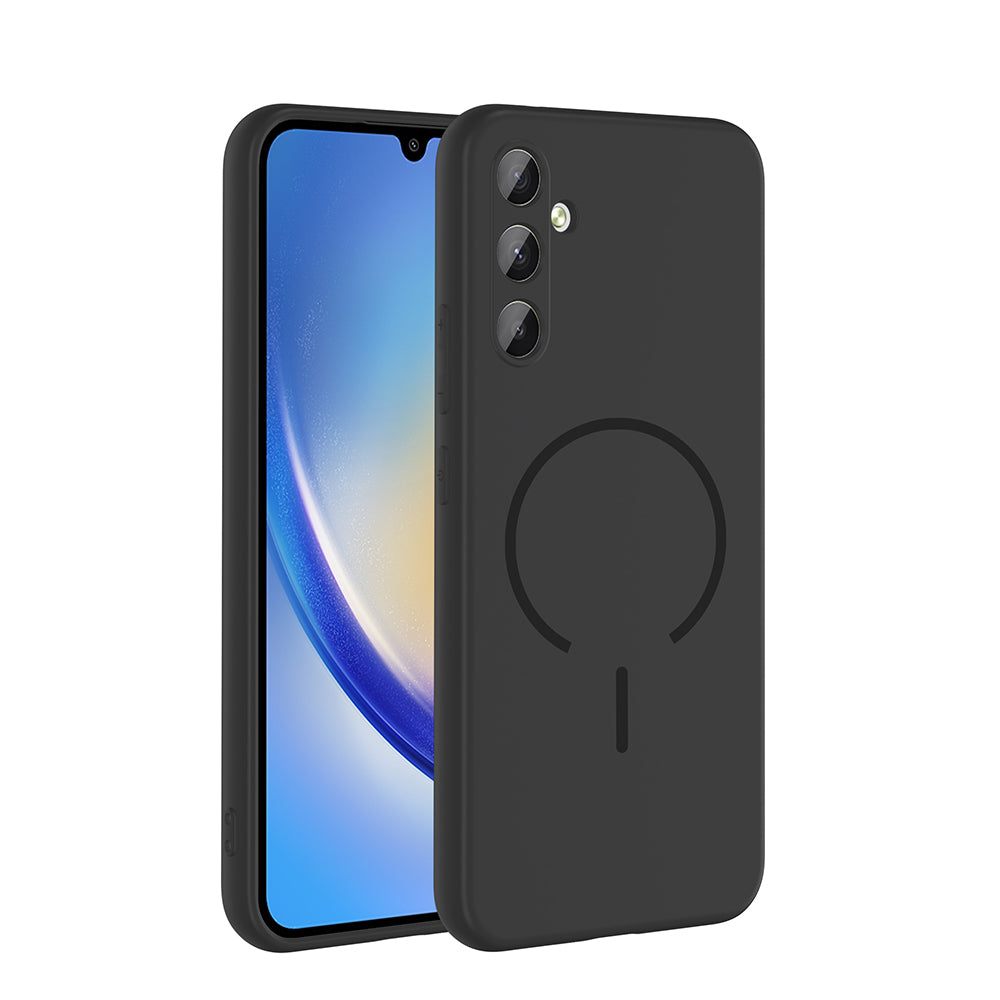 Galaxy A24 Kılıf M-safe Şarj Özellikli Zore Meta Kapak Siyah