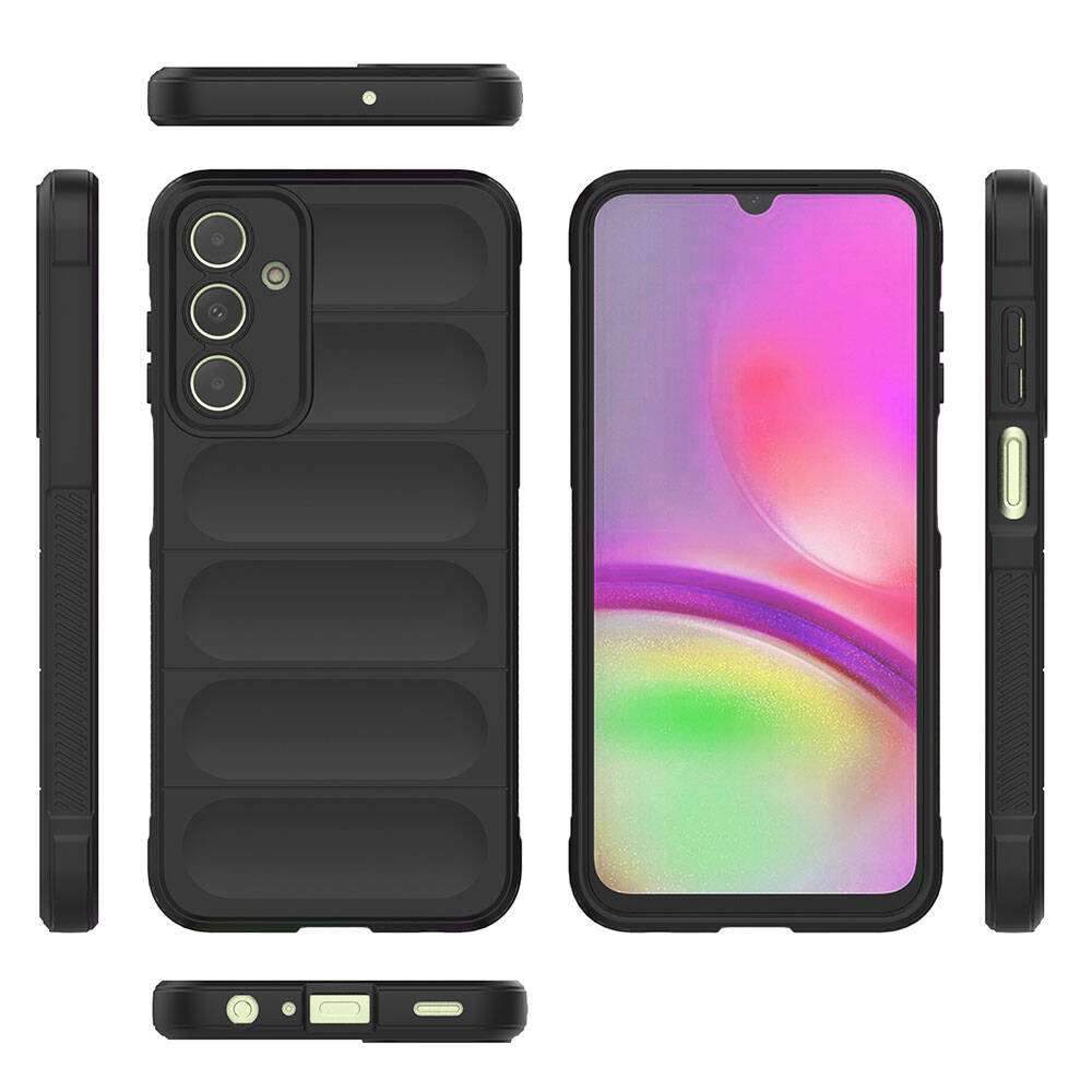 Galaxy A25 Kılıf Esnek TPU Oyuklu Arka Yüzey Tasarımlı Zore Etnik Silikon Kapak Koyu Yeşil