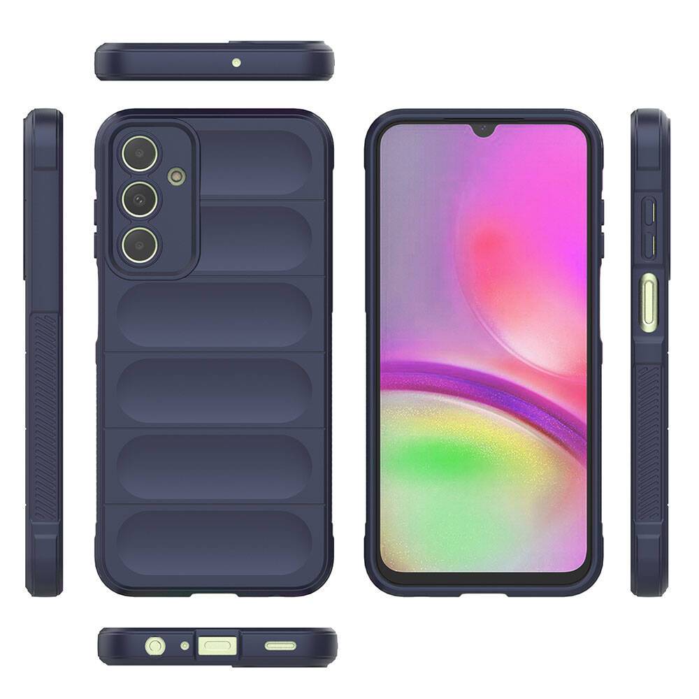 Galaxy A25 Kılıf Esnek TPU Oyuklu Arka Yüzey Tasarımlı Zore Etnik Silikon Kapak Koyu Yeşil