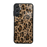 Galaxy A25 Kılıf Kamera Korumalı Desenli Zore Lusi Kapak Kahve Leopar