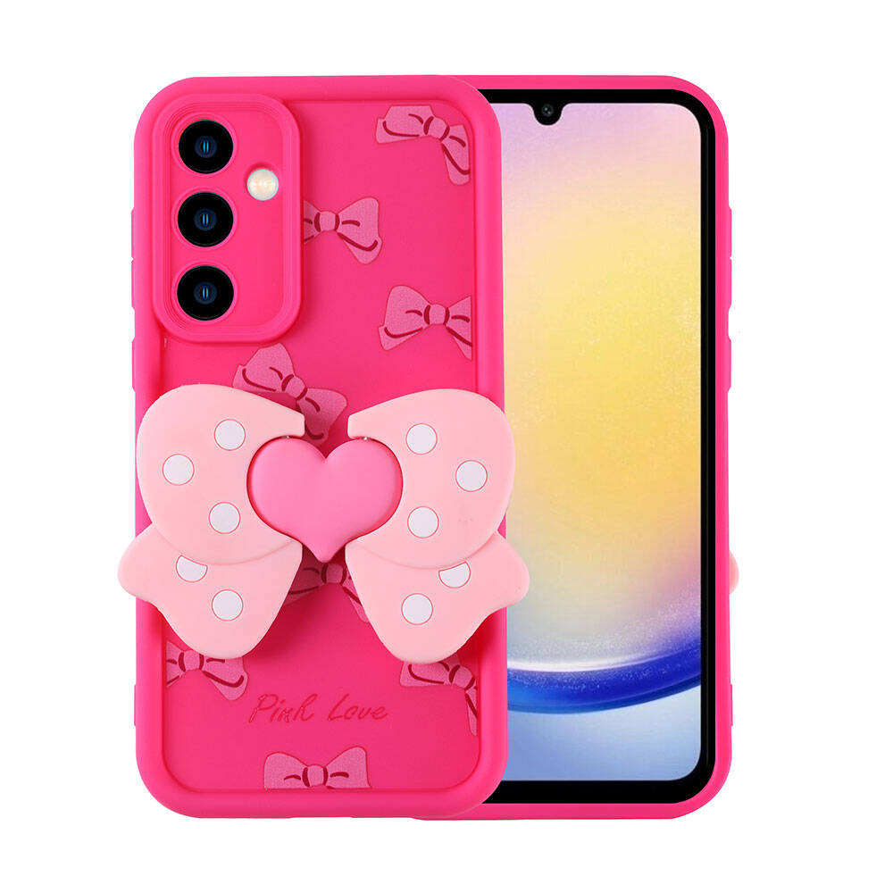 Galaxy A25 Kılıf Kamera Korumalı Figür Tasarımlı Zore Kapya Kapak Koyu Kahve