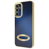 Galaxy A25 Kılıf Kamera Korumalı Logo Gösteren Zore Omega Kapak Siyah