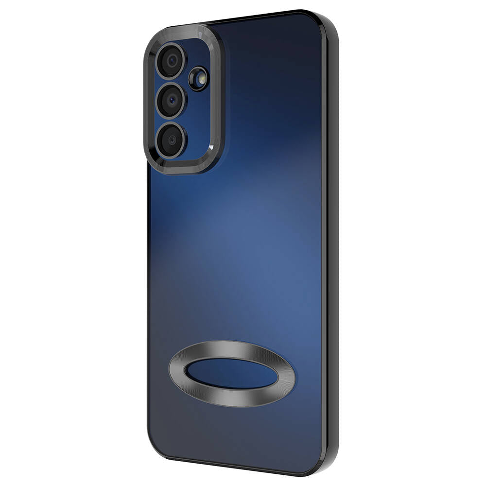 Galaxy A25 Kılıf Kamera Korumalı Logo Gösteren Zore Omega Kapak Lila