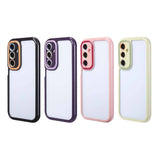 Galaxy A25 Kılıf Kamera Korumalı Renkli Kenar ve Çerçeve Tasarımlı Zore Vitamin Kapak Yeşil