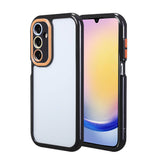 Galaxy A25 Kılıf Kamera Korumalı Renkli Kenar ve Çerçeve Tasarımlı Zore Vitamin Kapak Yeşil