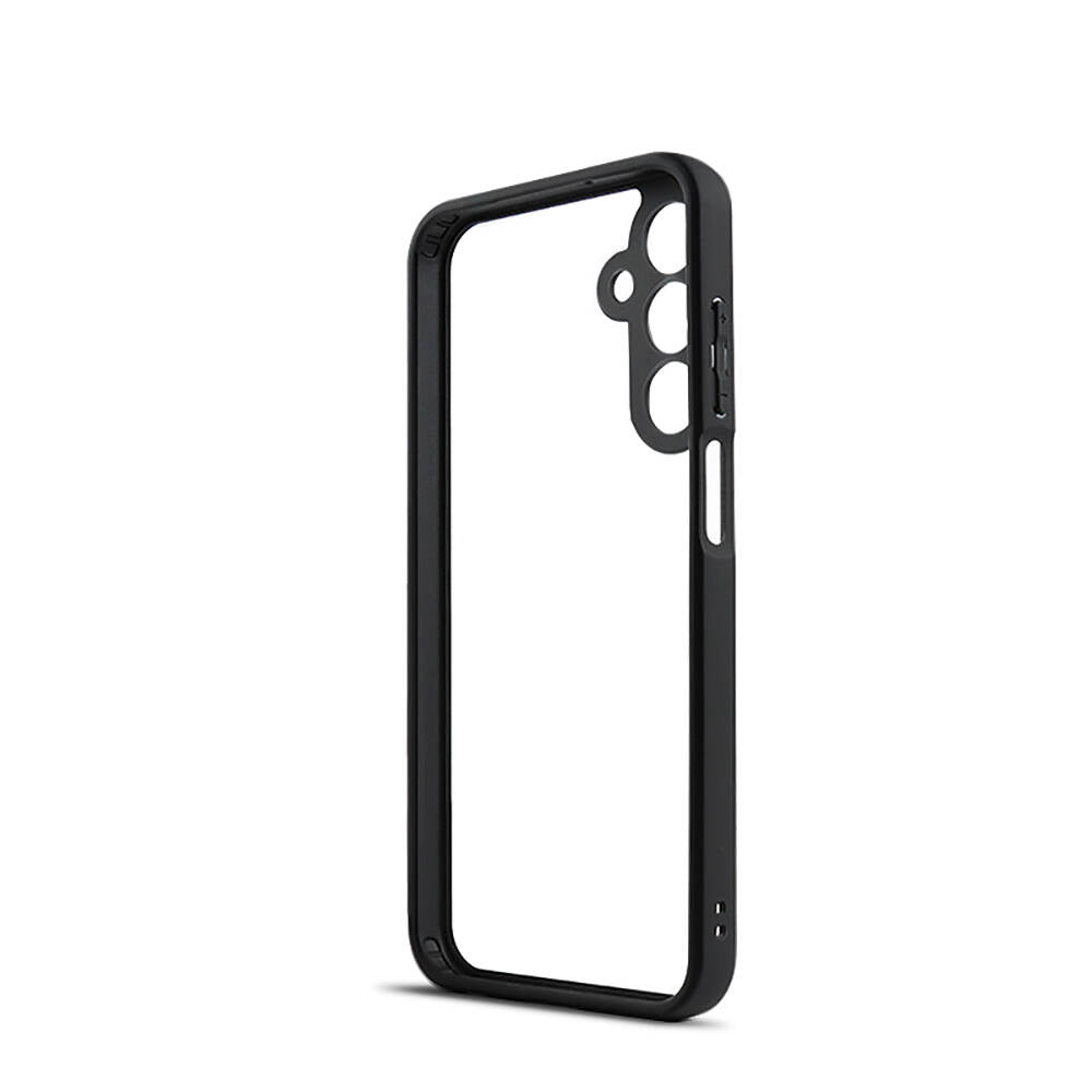 Galaxy A25 Kılıf Kamera Korumalı Şeffaf Arka Yüzey Zore New Roll Kapak Siyah