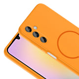 Galaxy A25 Kılıf M-safe Şarj Özellikli Zore Meta Kapak Kahverengi