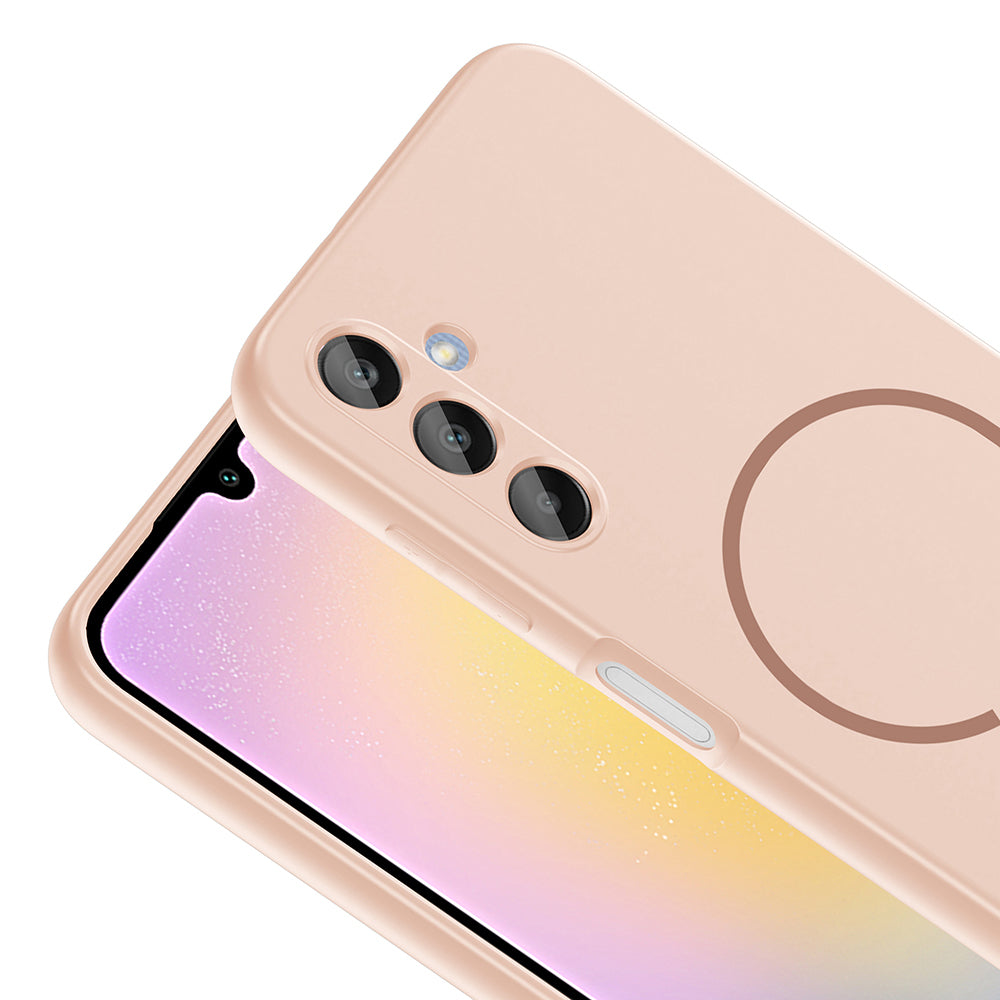Galaxy A25 Kılıf M-safe Şarj Özellikli Zore Meta Kapak Lacivert