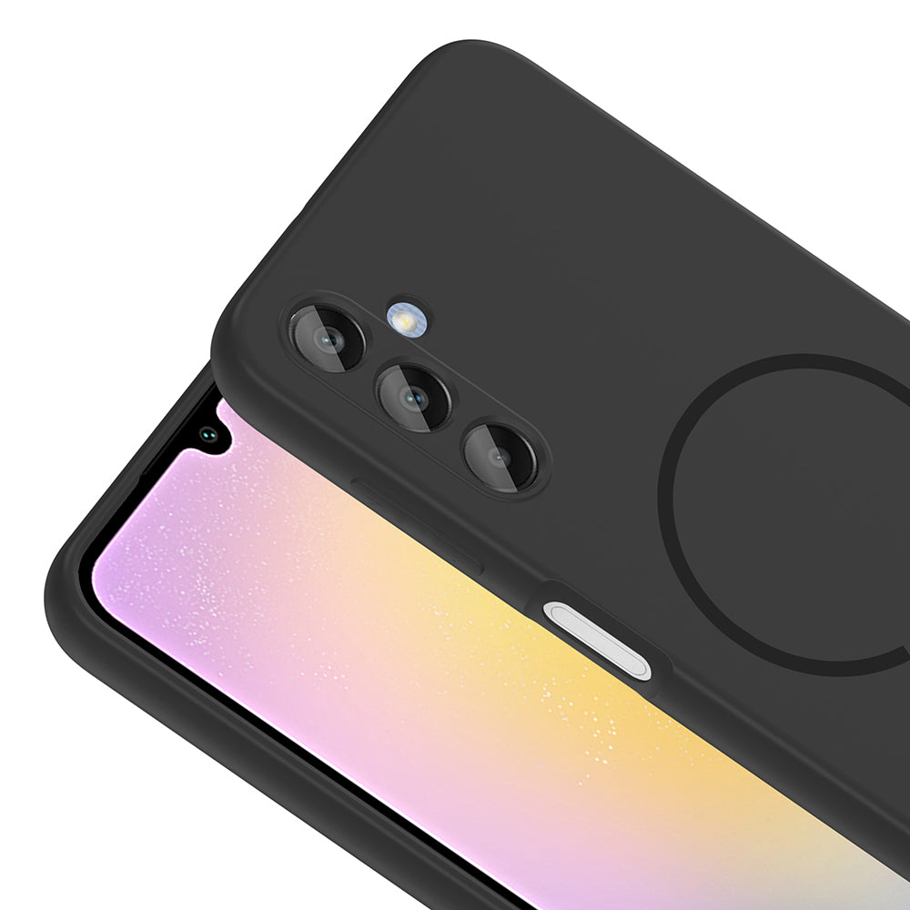 Galaxy A25 Kılıf M-safe Şarj Özellikli Zore Meta Kapak Kahverengi