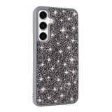 Galaxy A25 Kılıf Parlak Taşlı Tasarım Zore Pırlanta Kapak Siyah