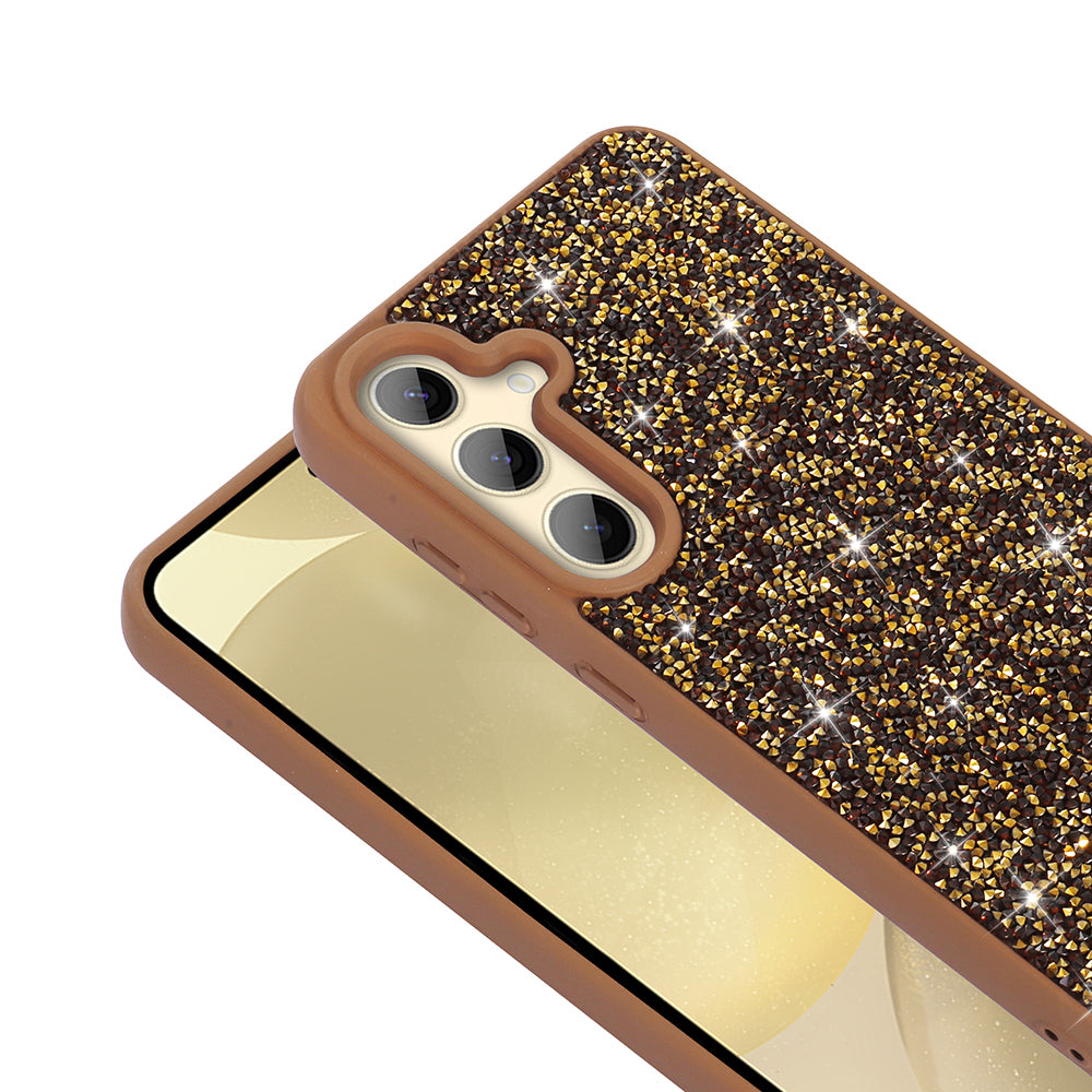 Galaxy A25 Kılıf Parlak Taşlı Tasarım Zore Pırlanta Kapak Gri
