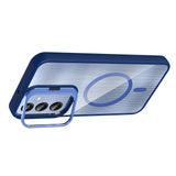 Galaxy A25 Kılıf Standlı ve Kamera Lens Hediyeli M-Safe Şarj Özellikli Zore Etro Kapak Pembe