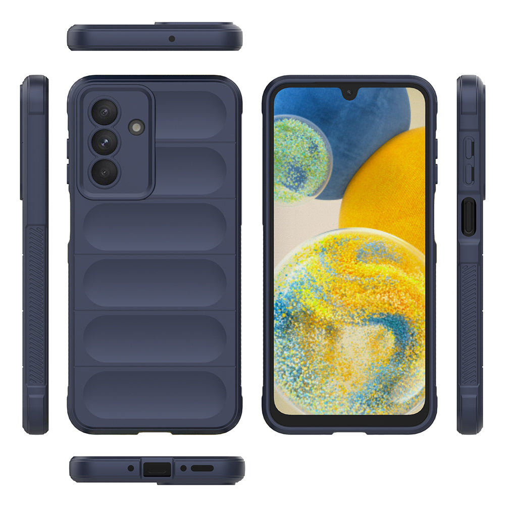 Galaxy A26 Kılıf Esnek TPU Oyuklu Arka Yüzey Tasarımlı Etnik Silikon Kapak Siyah