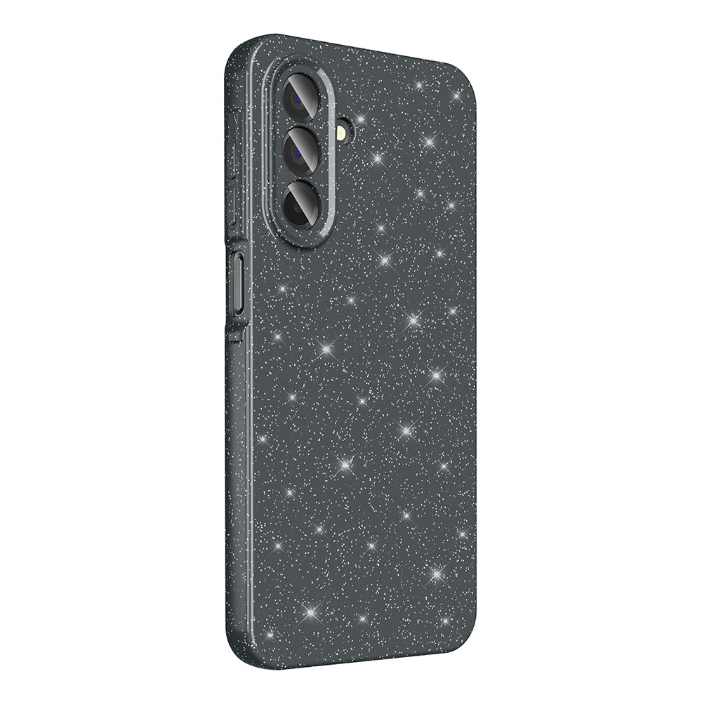 Galaxy A26 Kılıf Kamera Korumalı Simli Lüks Zore Koton Kapak Lila