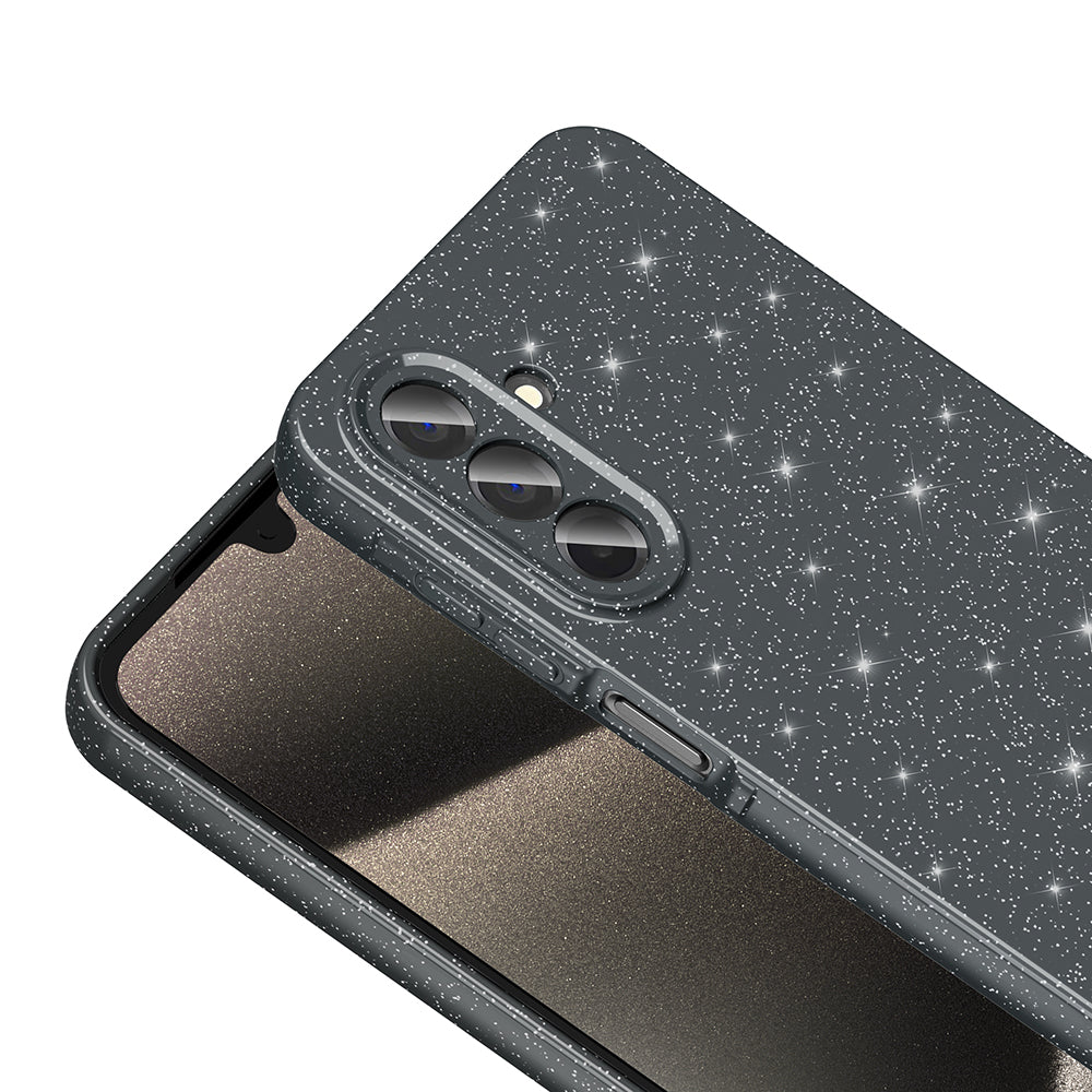 Galaxy A26 Kılıf Kamera Korumalı Simli Lüks Zore Koton Kapak Açık Pembe