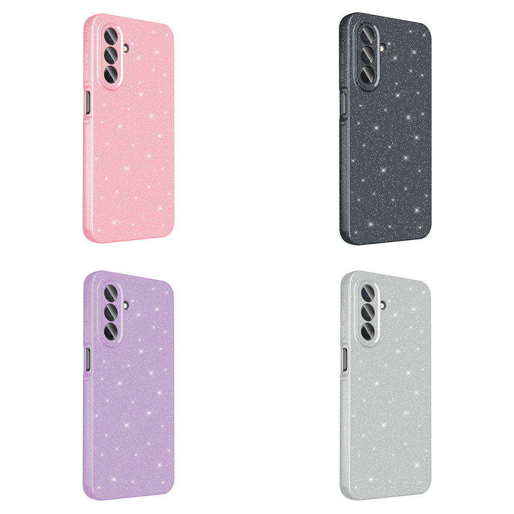 Galaxy A26 Kılıf Kamera Korumalı Simli Lüks Zore Koton Kapak Gümüş