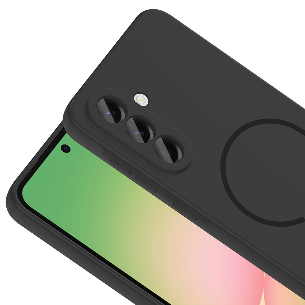 Galaxy A26 Kılıf M-safe Şarj Özellikli Zore Meta Kapak Titanyum-Gri