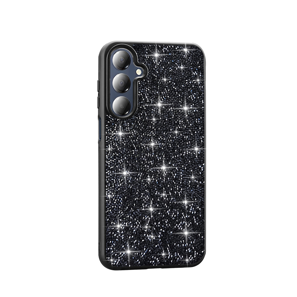 Galaxy A26 Kılıf Parlak Taşlı Tasarım Zore Pırlanta Kapak Siyah