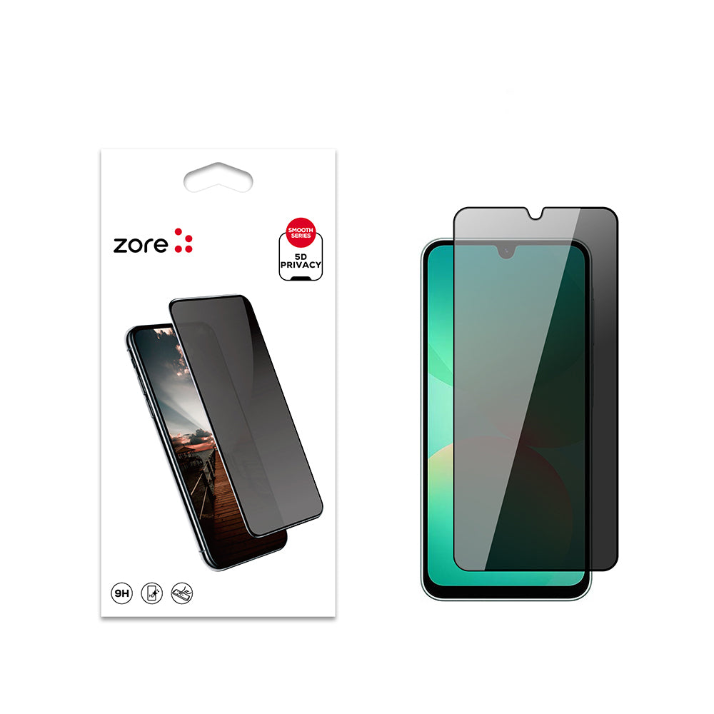 Galaxy A26 Zore New 5D Privacy Temperli Ekran Koruyucu Siyah